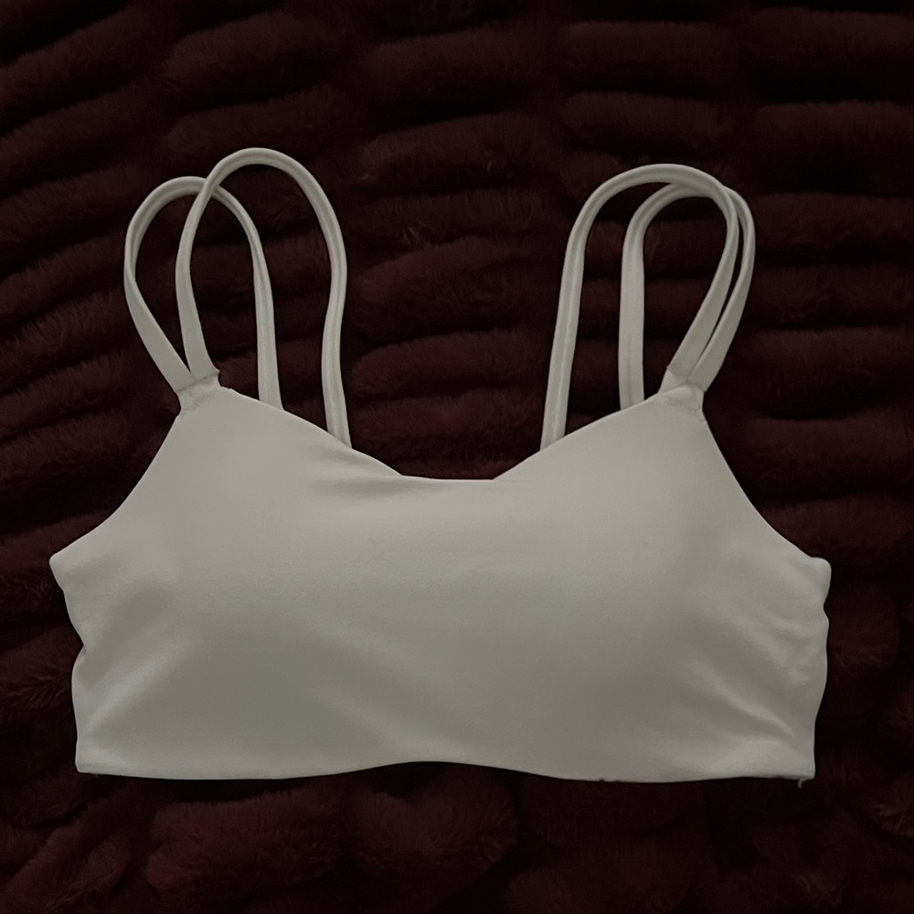 Nike White Dri fit sports bra